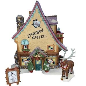 VTG Dept Department 56 #56736 Caribou Coffee Shop Set of 3 North Pole Series